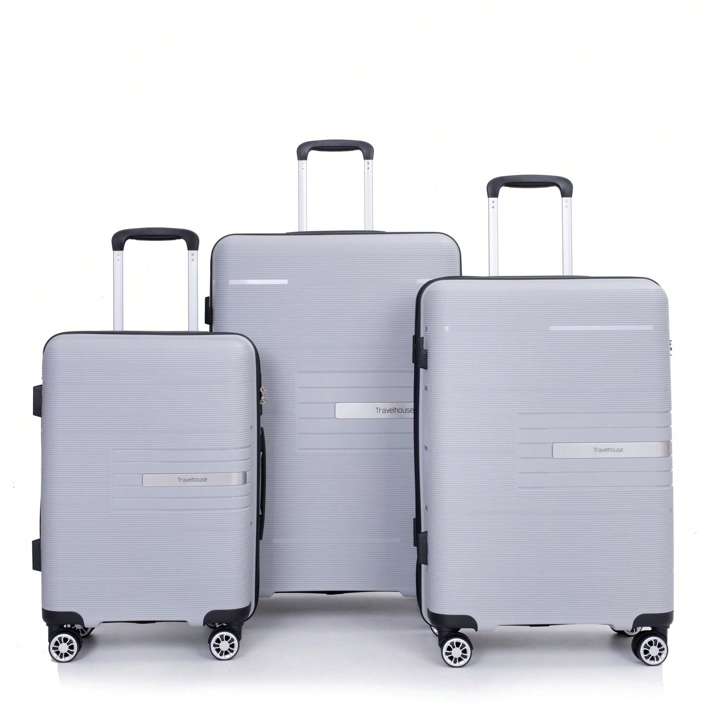 Light Green 3-Piece Hardshell Luggage Set With Double Spinner Wheels, TSA Lock, Lightweight & Durable (20/24"/28")"