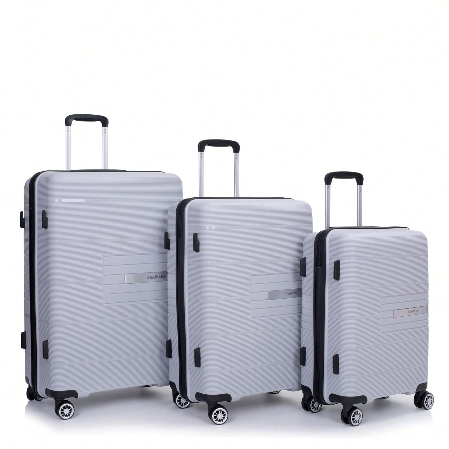 Light Green 3-Piece Hardshell Luggage Set With Double Spinner Wheels, TSA Lock, Lightweight & Durable (20/24"/28")"