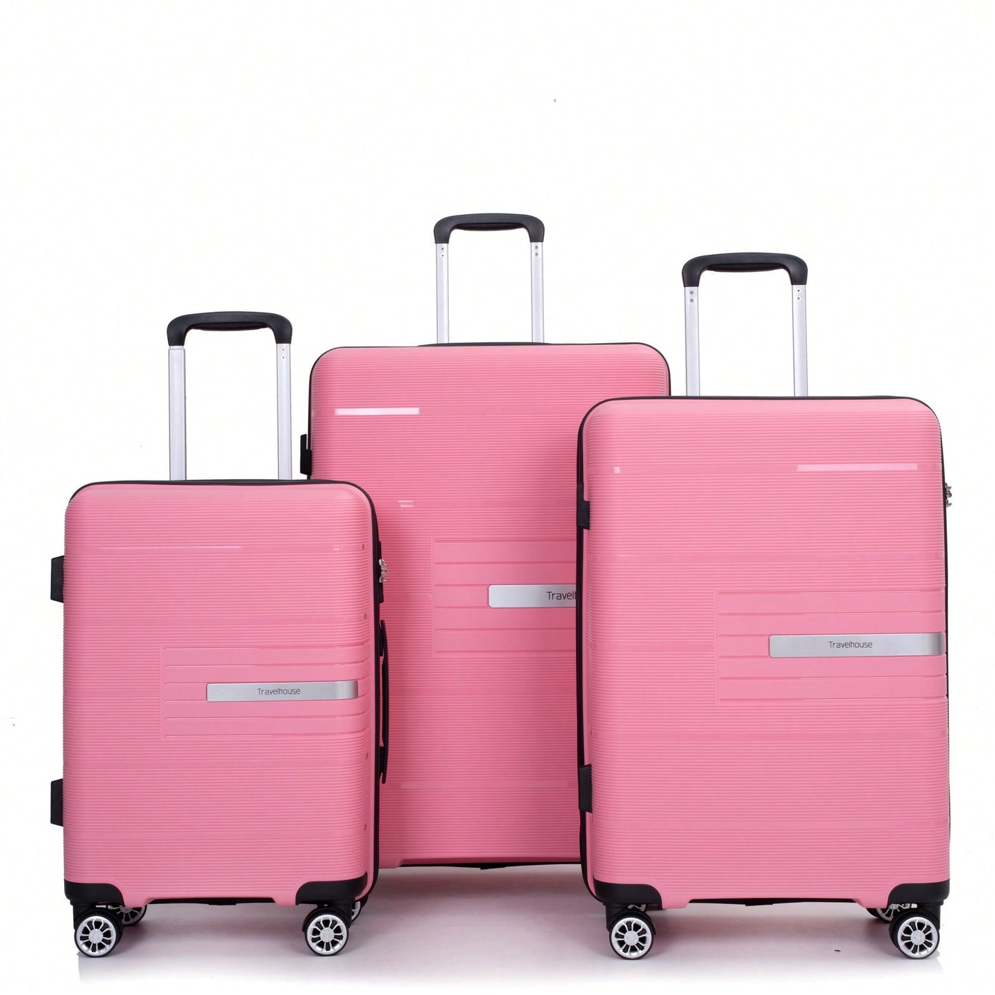 Light Green 3-Piece Hardshell Luggage Set With Double Spinner Wheels, TSA Lock, Lightweight & Durable (20/24"/28")"