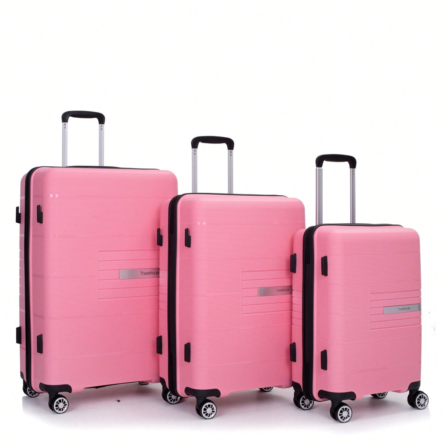 Light Green 3-Piece Hardshell Luggage Set With Double Spinner Wheels, TSA Lock, Lightweight & Durable (20/24"/28")"