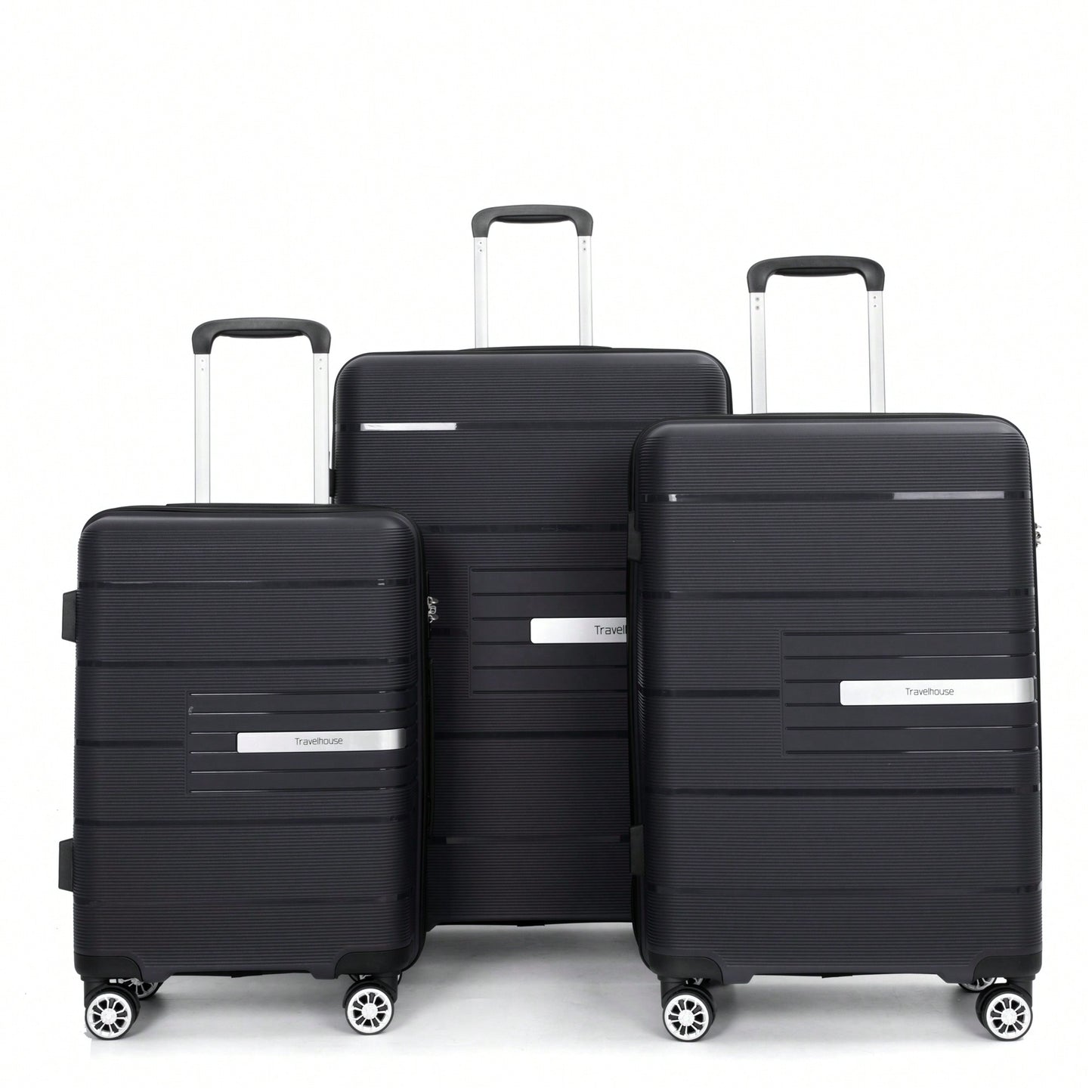 Light Green 3-Piece Hardshell Luggage Set With Double Spinner Wheels, TSA Lock, Lightweight & Durable (20/24"/28")"