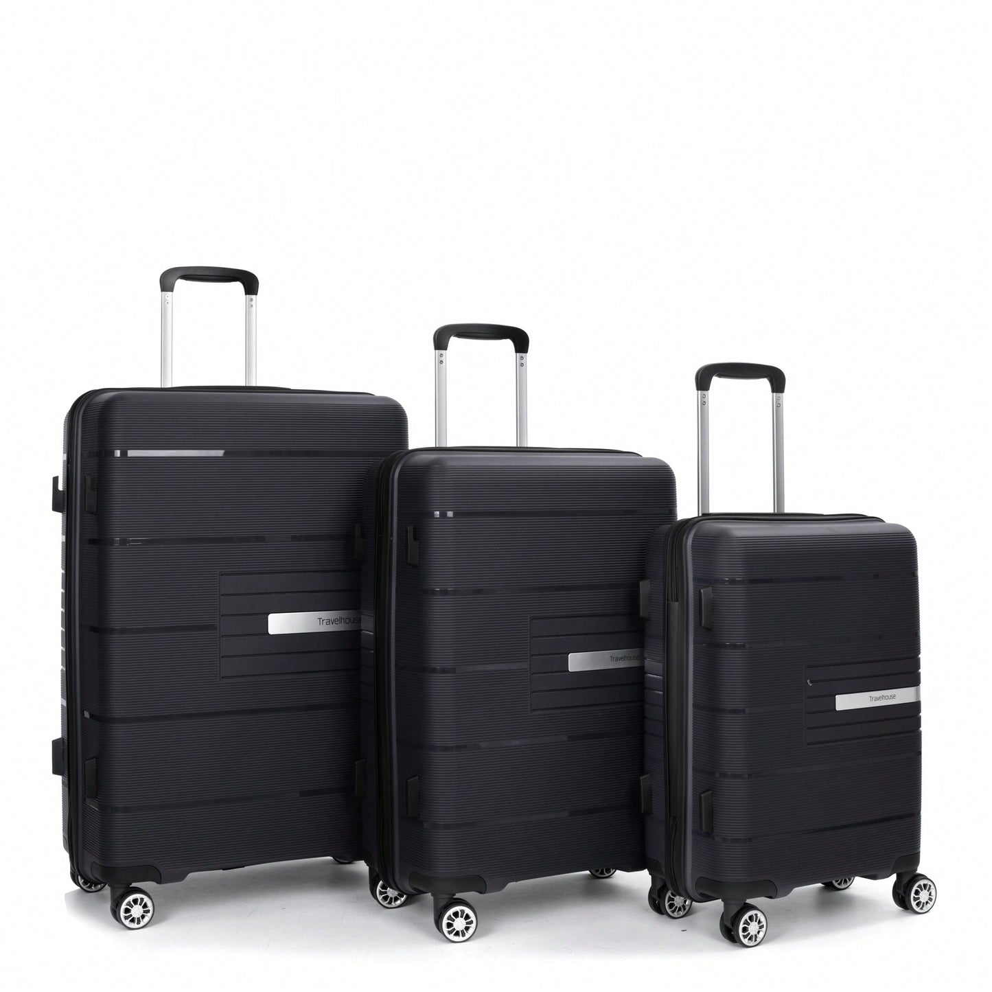 Light Green 3-Piece Hardshell Luggage Set With Double Spinner Wheels, TSA Lock, Lightweight & Durable (20/24"/28")"