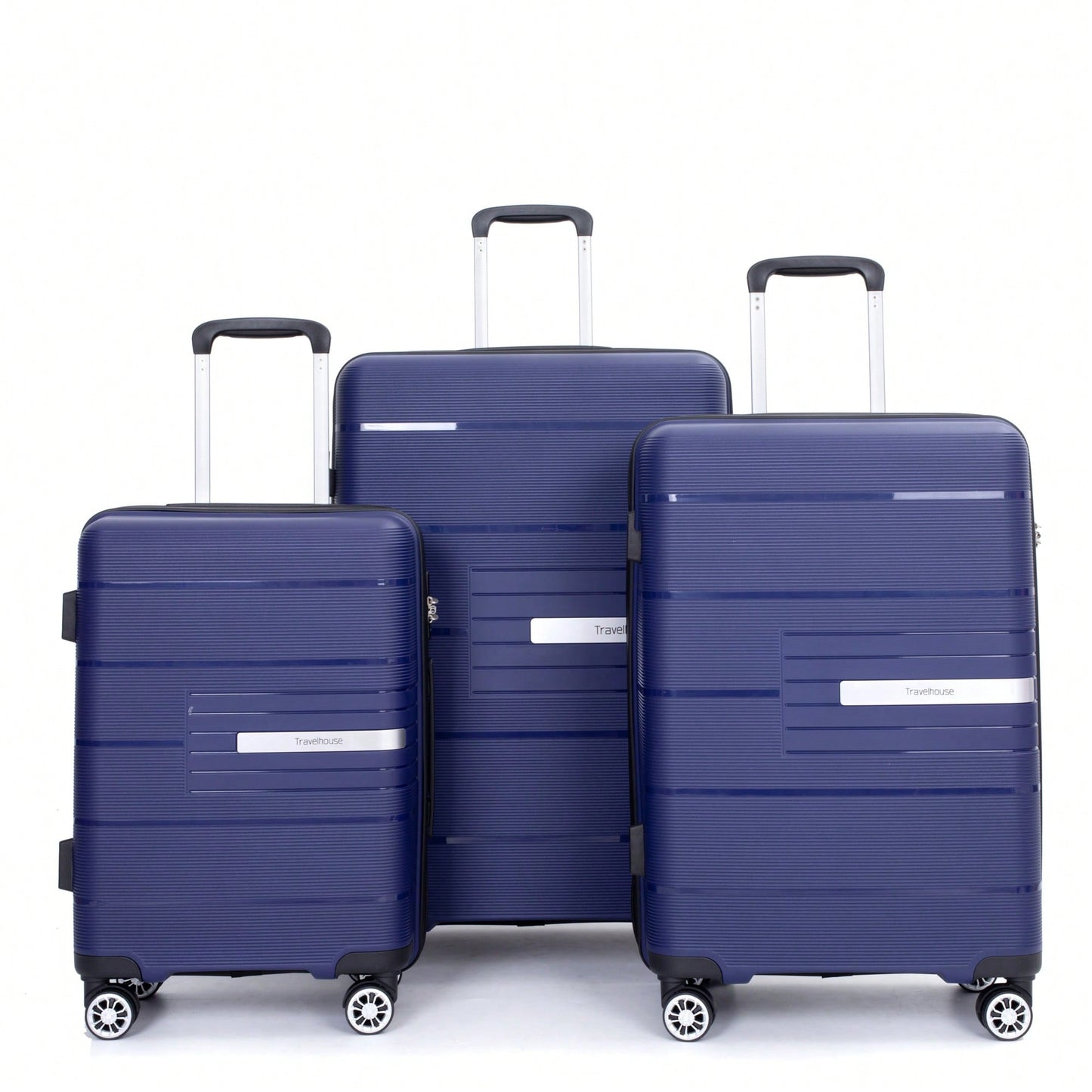 Light Green 3-Piece Hardshell Luggage Set With Double Spinner Wheels, TSA Lock, Lightweight & Durable (20/24"/28")"