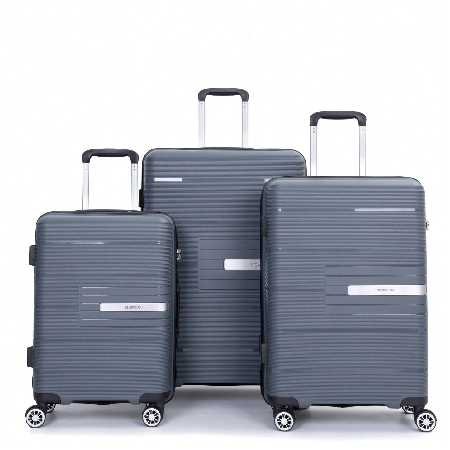 Light Green 3-Piece Hardshell Luggage Set With Double Spinner Wheels, TSA Lock, Lightweight & Durable (20/24"/28")"