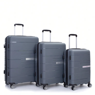 Light Green 3-Piece Hardshell Luggage Set With Double Spinner Wheels, TSA Lock, Lightweight & Durable (20/24"/28")"
