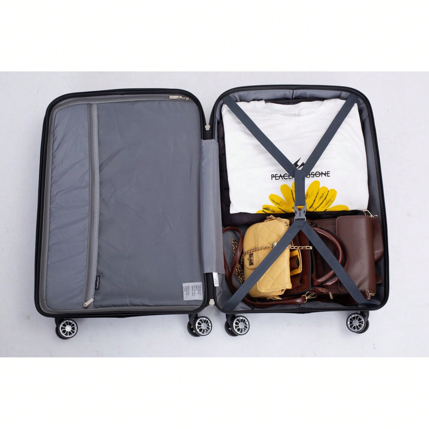 Light Green 3-Piece Hardshell Luggage Set With Double Spinner Wheels, TSA Lock, Lightweight & Durable (20/24"/28")"