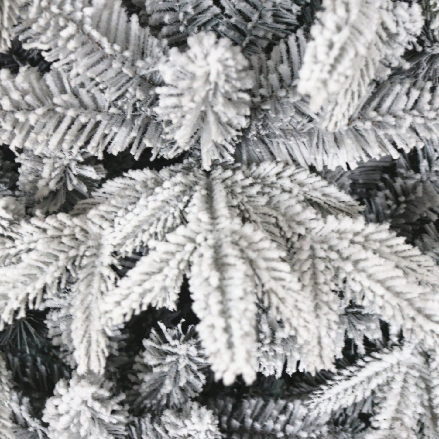 7ft Snow Flocked Artificial Christmas Tree - Hinged Pine Design With Realistic White Tips For A Festive Holiday Atmosphere