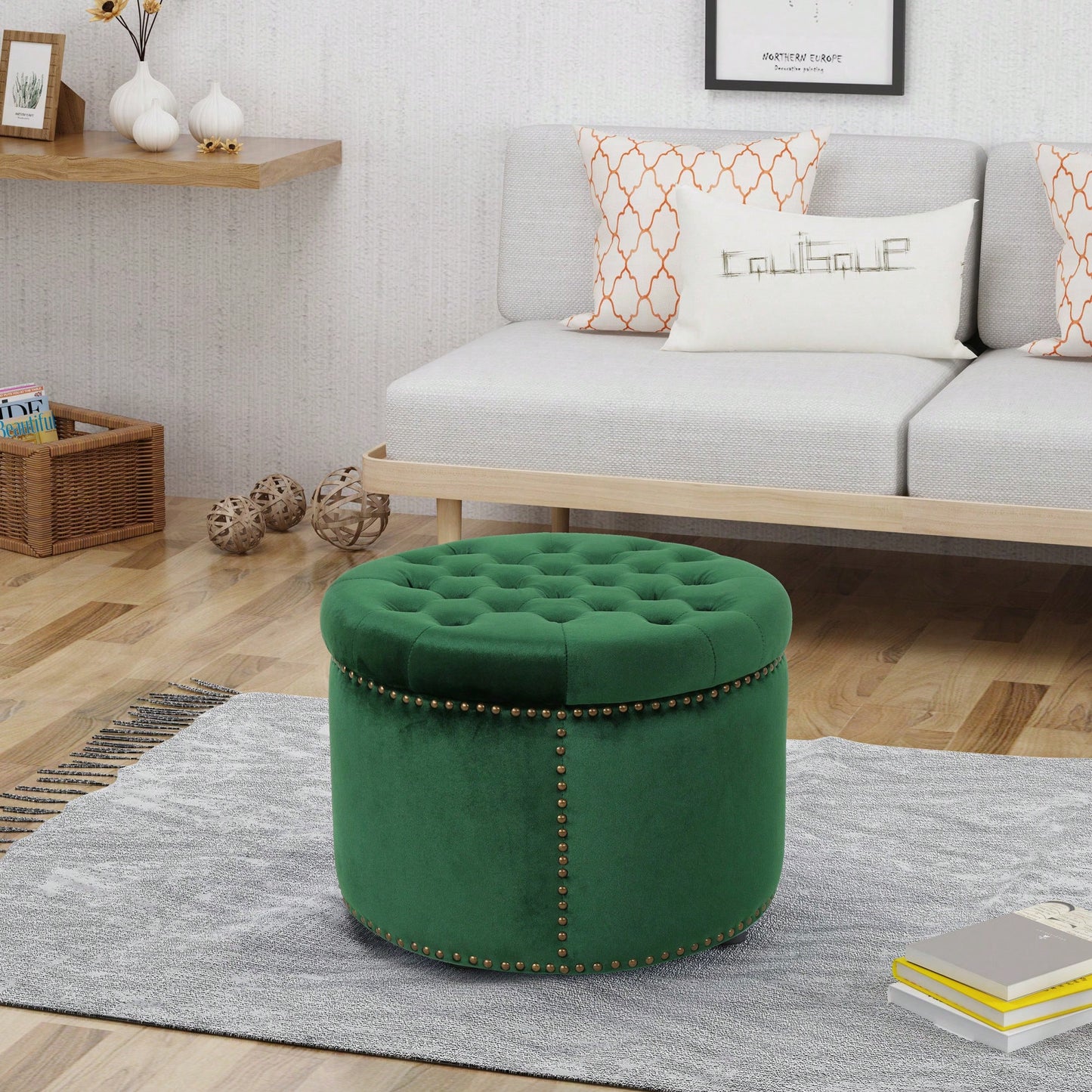 Stylish Modern Ottoman For Living Room And Bedroom - Versatile Footrest And Seating Solution