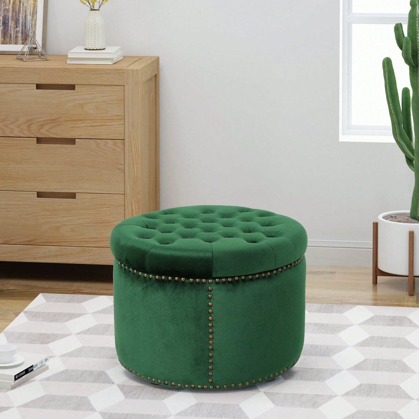 Stylish Modern Ottoman For Living Room And Bedroom - Versatile Footrest And Seating Solution