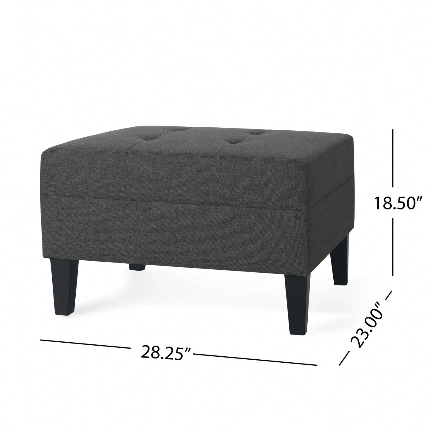 Elegant Plush Ottoman With Multifunctional Storage And Stylish Design