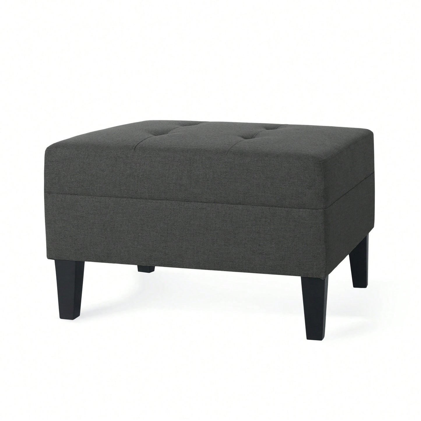 Elegant Plush Ottoman With Multifunctional Storage And Stylish Design