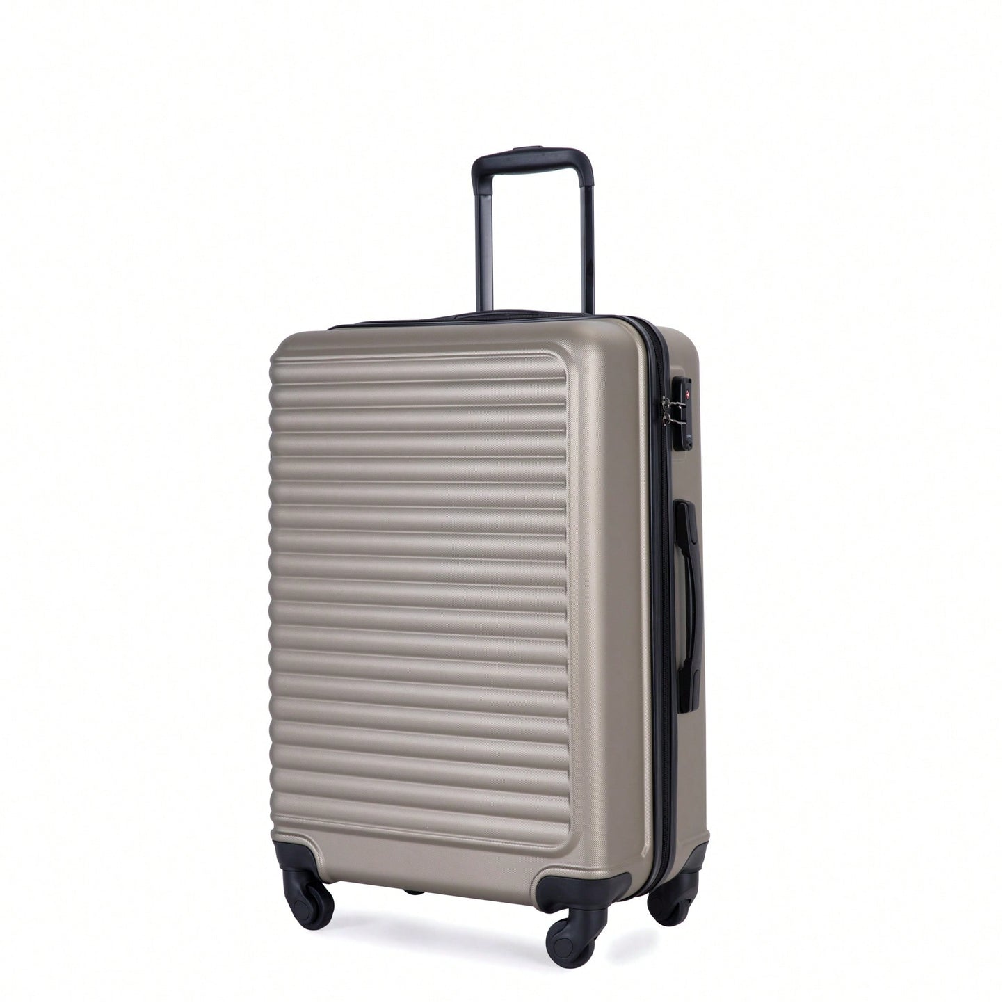 Stylish 3-Piece Lightweight Luggage Set With Spinner Wheels, Two Hooks & TSA Lock - Pink Suits For Travel (20/24/28)