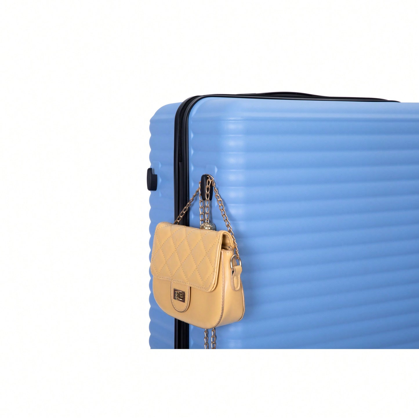 Stylish 3-Piece Lightweight Luggage Set With Spinner Wheels, Two Hooks & TSA Lock - Pink Suits For Travel (20/24/28)