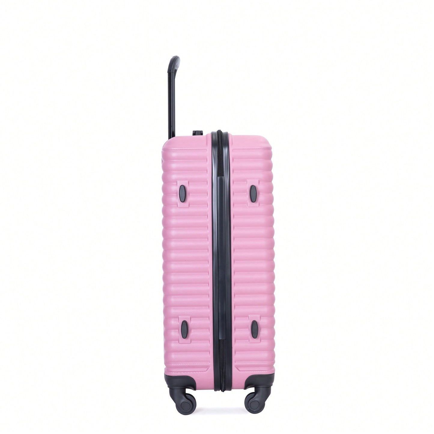 Stylish 3-Piece Lightweight Luggage Set With Spinner Wheels, Two Hooks & TSA Lock - Pink Suits For Travel (20/24/28)