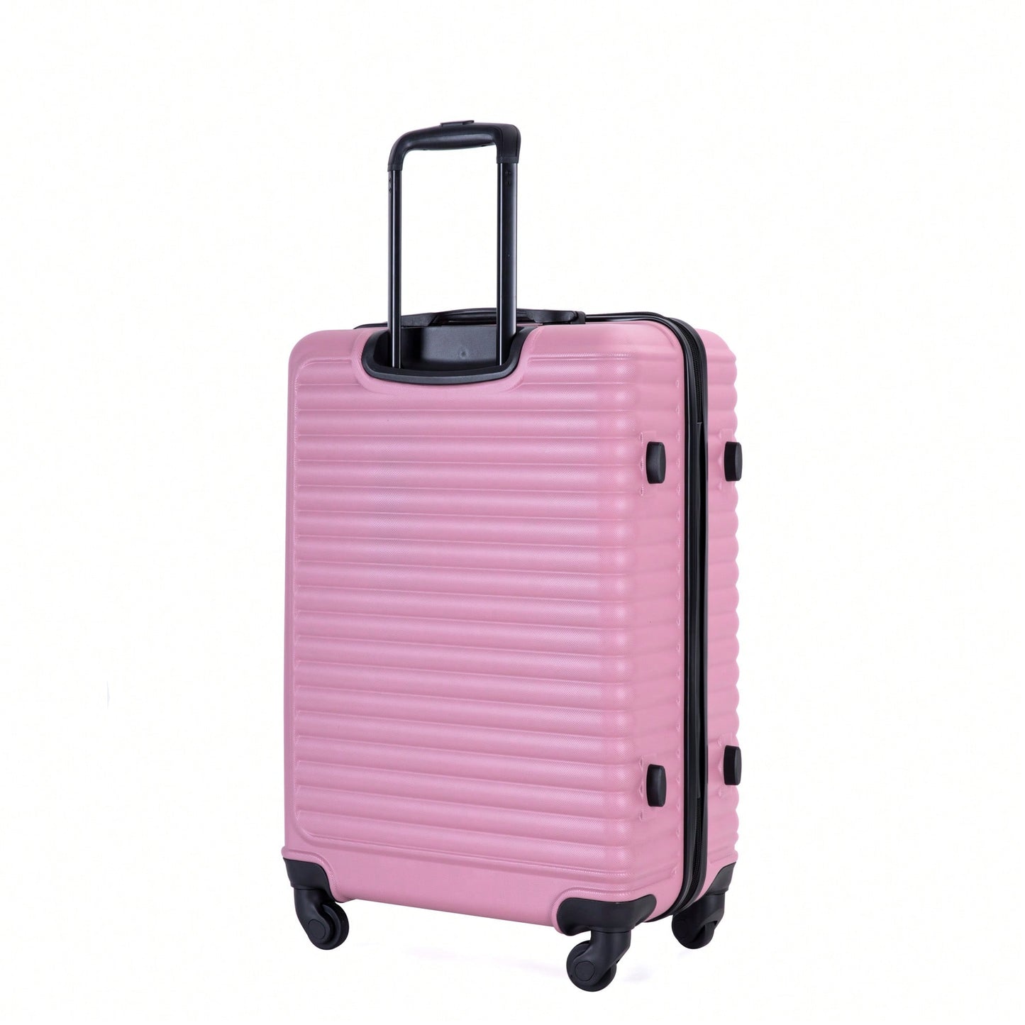 Stylish 3-Piece Lightweight Luggage Set With Spinner Wheels, Two Hooks & TSA Lock - Pink Suits For Travel (20/24/28)