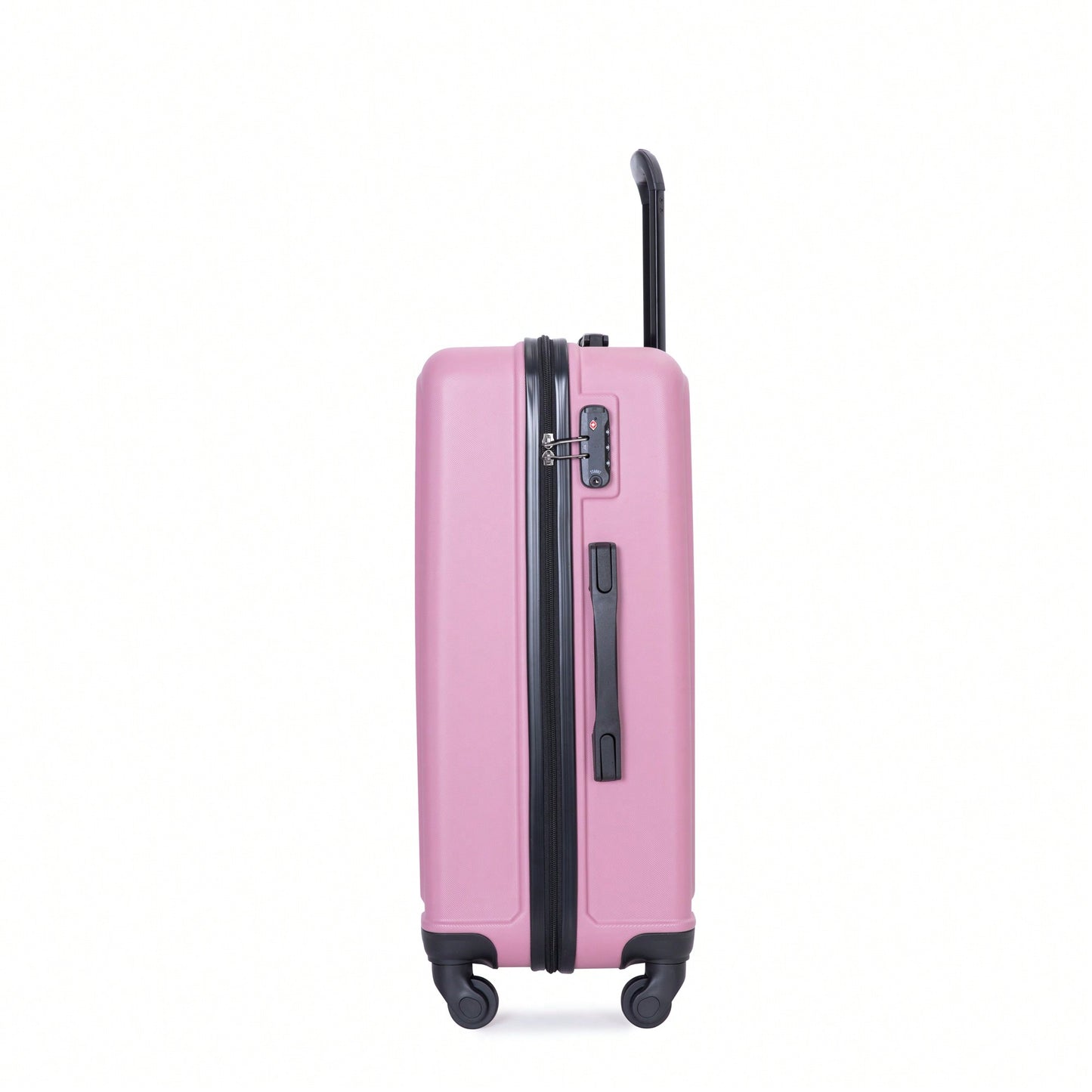 Stylish 3-Piece Lightweight Luggage Set With Spinner Wheels, Two Hooks & TSA Lock - Pink Suits For Travel (20/24/28)