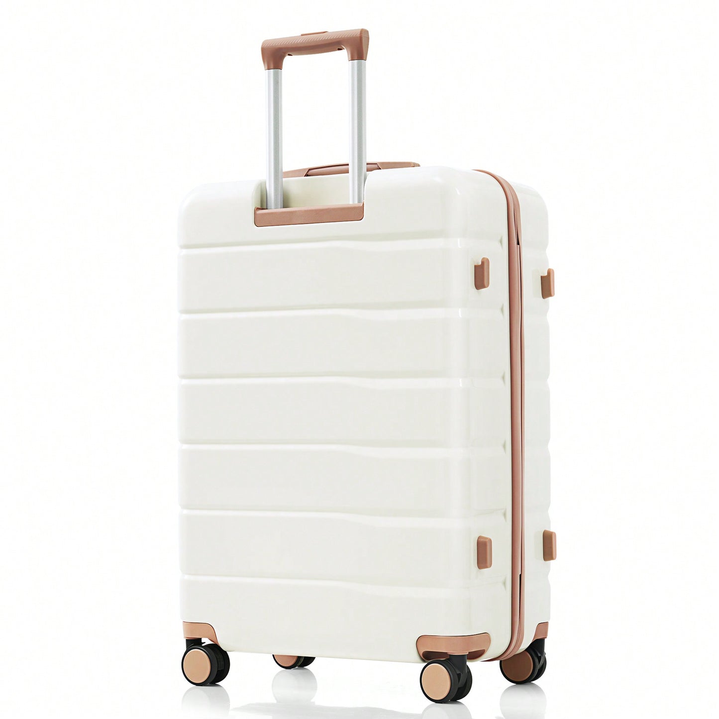 Premium 3-Piece White ABS Hard Shell Luggage Set with TSA Lock 20 24 28 Inch Spinner Wheels