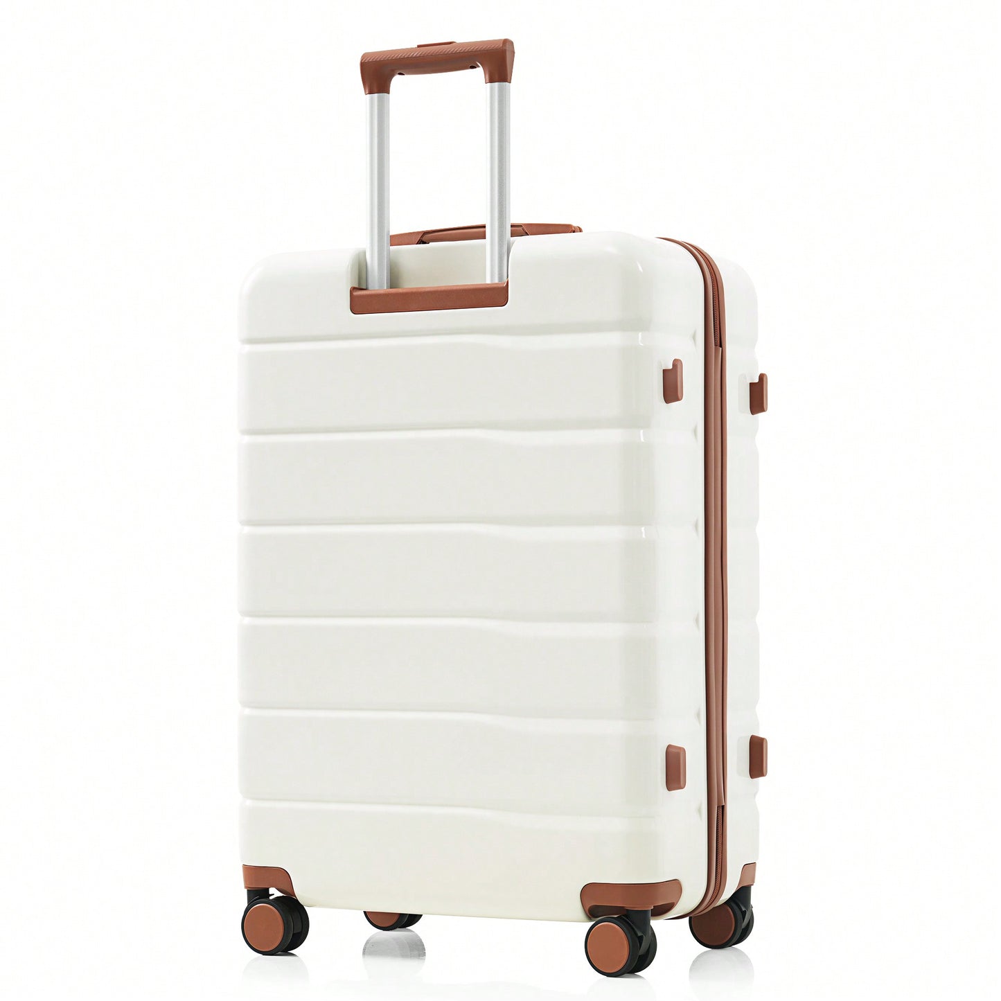 Premium 3-Piece White ABS Hard Shell Luggage Set with TSA Lock 20 24 28 Inch Spinner Wheels