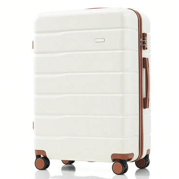Premium 3-Piece White ABS Hard Shell Luggage Set with TSA Lock 20 24 28 Inch Spinner Wheels