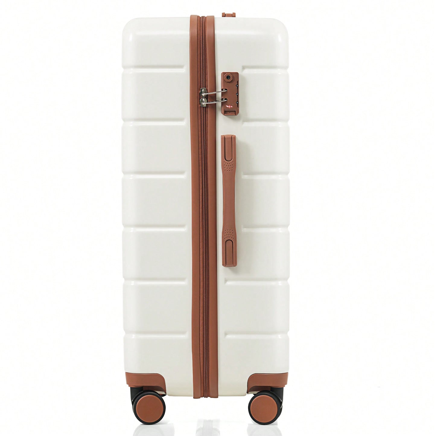 Premium 3-Piece White ABS Hard Shell Luggage Set with TSA Lock 20 24 28 Inch Spinner Wheels