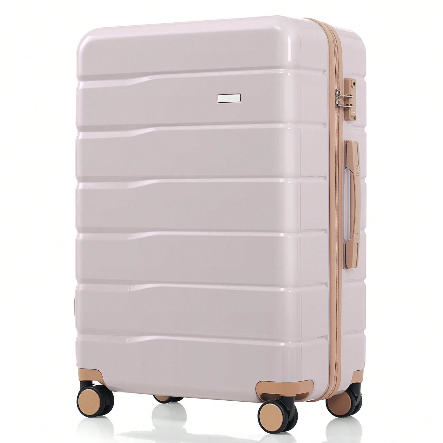 Premium 3-Piece White ABS Hard Shell Luggage Set with TSA Lock 20 24 28 Inch Spinner Wheels
