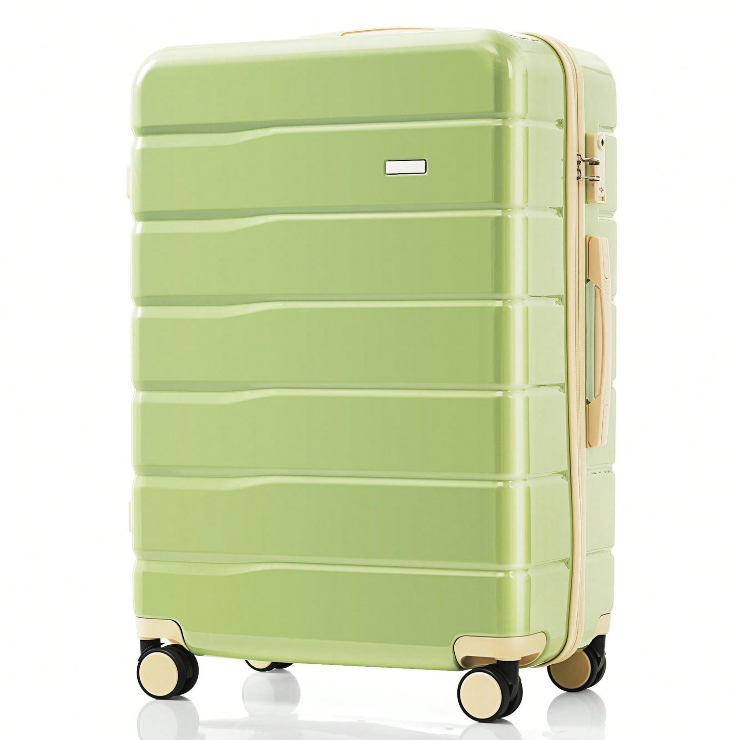 Premium 3-Piece White ABS Hard Shell Luggage Set with TSA Lock 20 24 28 Inch Spinner Wheels
