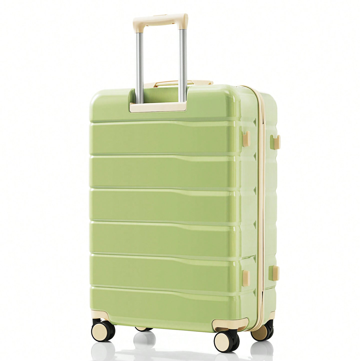 Premium 3-Piece White ABS Hard Shell Luggage Set with TSA Lock 20 24 28 Inch Spinner Wheels