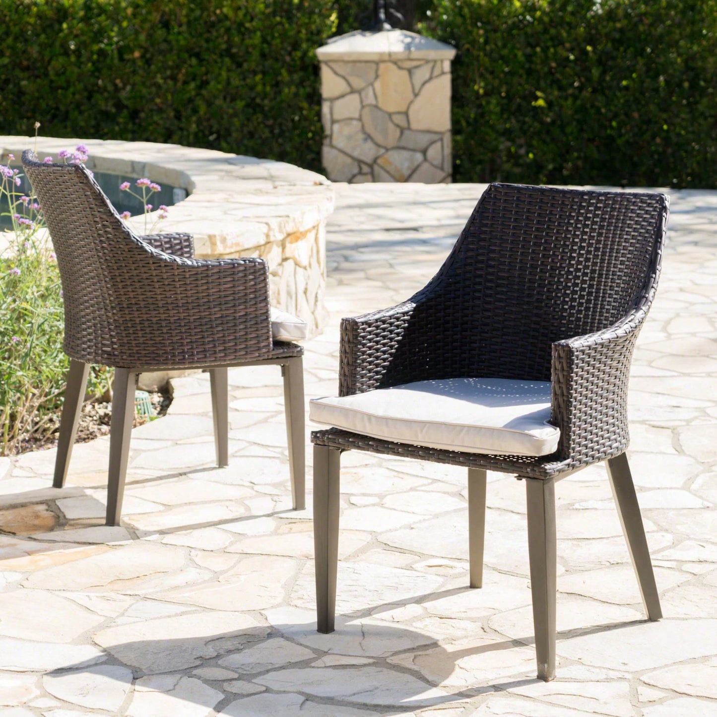 Elegant Brown Accent Chairs - Set Of 2 For Living Room Or Office Space