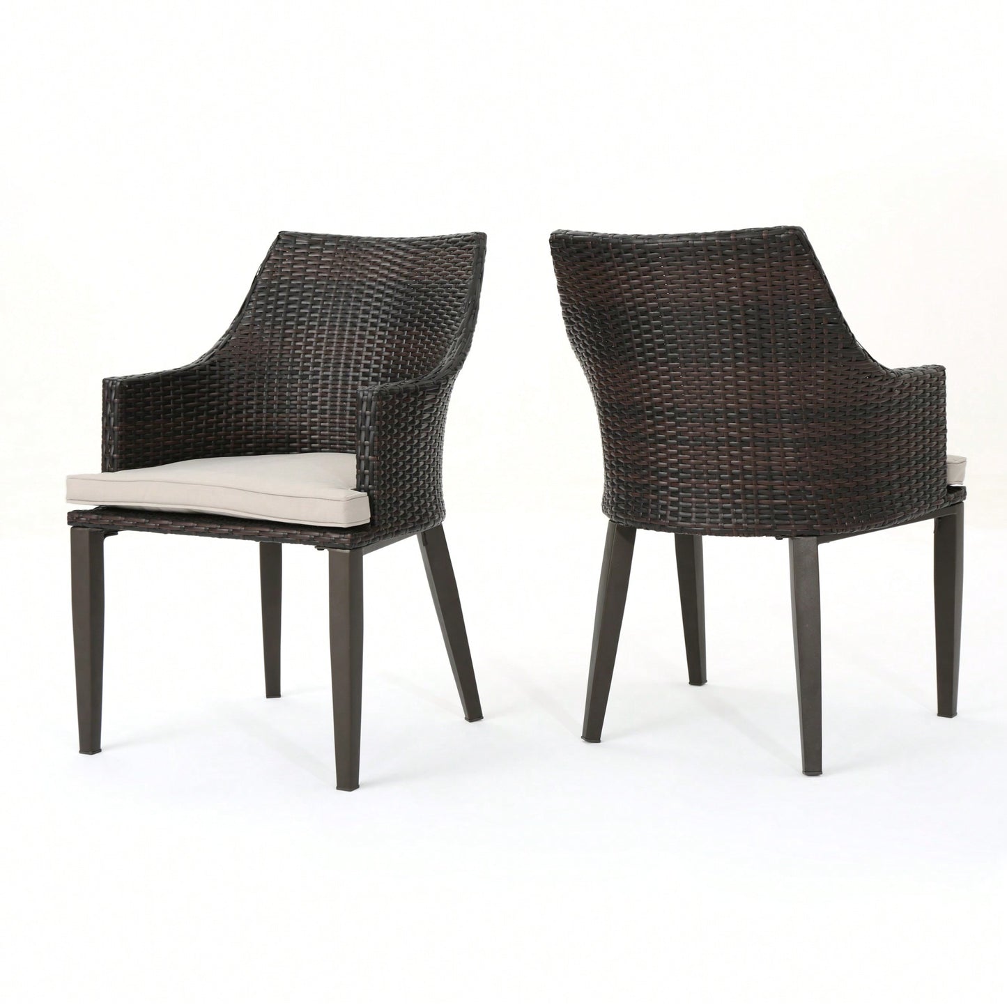 Elegant Brown Accent Chairs - Set Of 2 For Living Room Or Office Space
