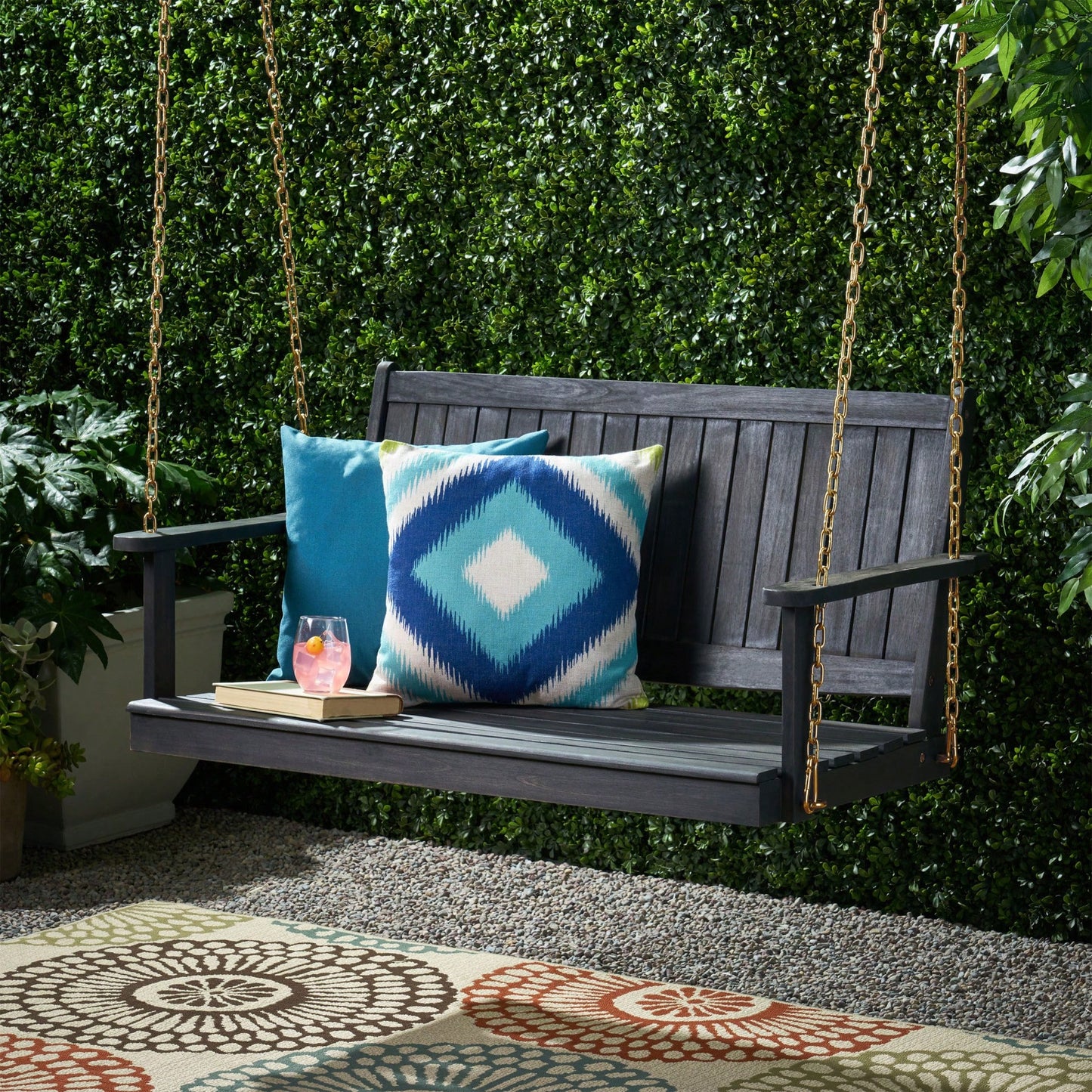 Cozy Outdoor Hanging Porch Swing For Relaxation And Enjoyment