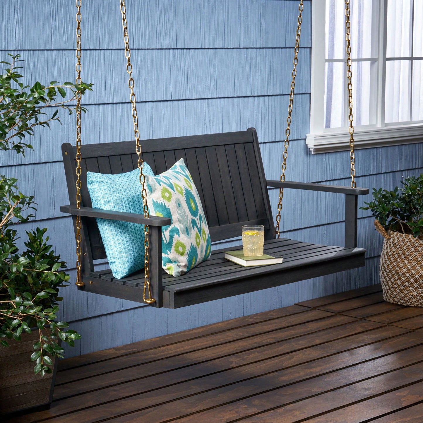 Cozy Outdoor Hanging Porch Swing For Relaxation And Enjoyment
