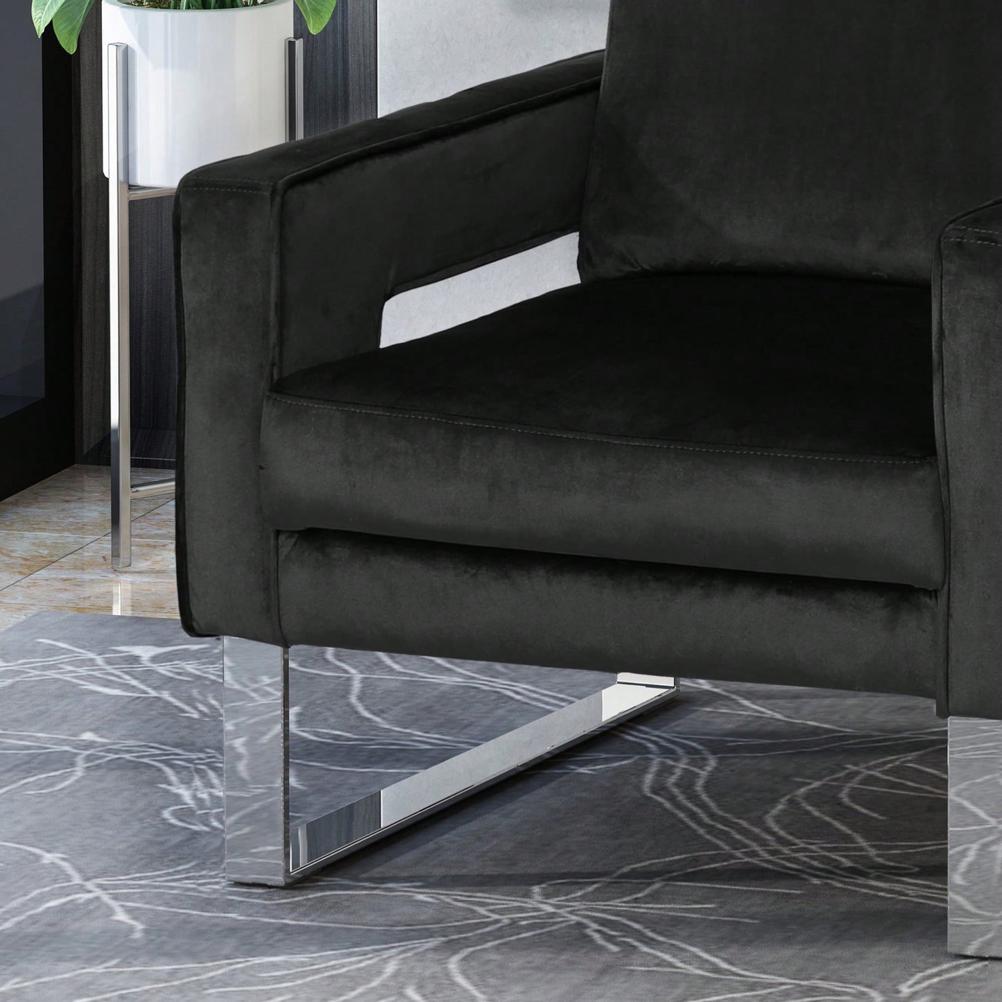 Elegant Modern Upholstered Arm Chair For Stylish Living Rooms And Offices