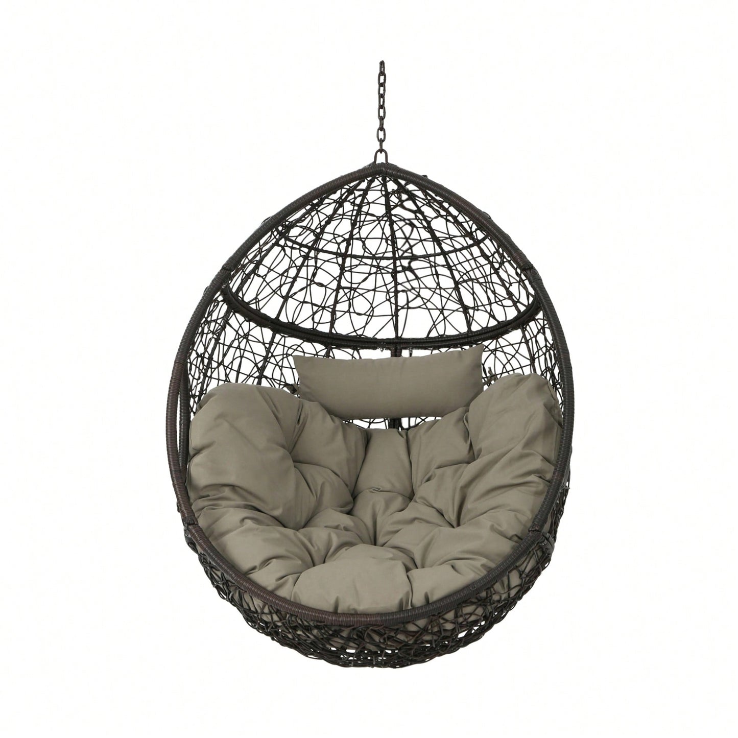 Stylish Grey Hanging Basket For Indoor And Outdoor Use – Versatile Planter For Flowers And Plants (Stand Not Included)