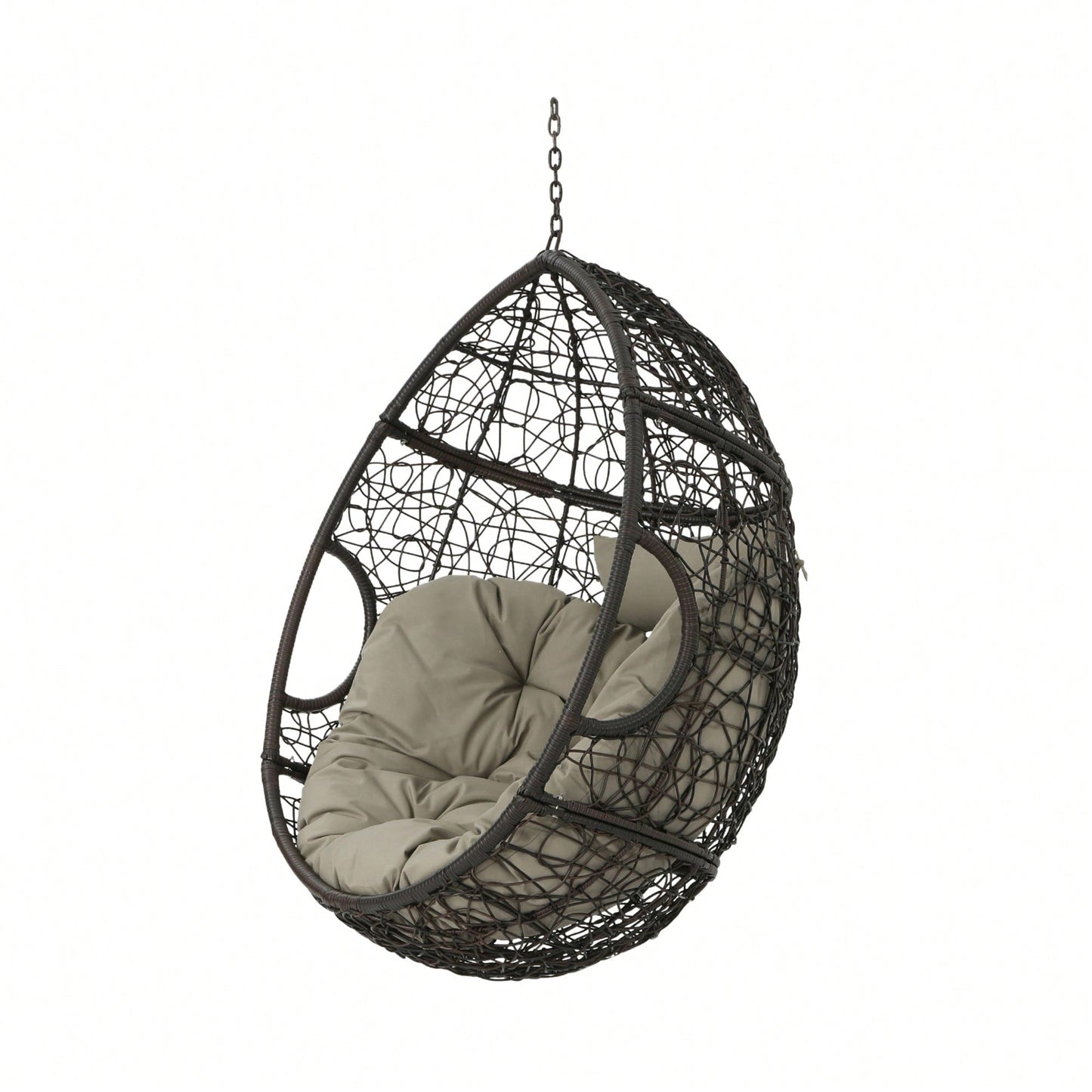 Stylish Grey Hanging Basket For Indoor And Outdoor Use – Versatile Planter For Flowers And Plants (Stand Not Included)