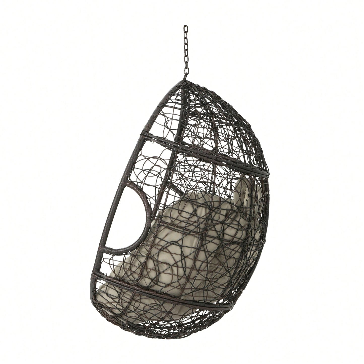 Stylish Grey Hanging Basket For Indoor And Outdoor Use – Versatile Planter For Flowers And Plants (Stand Not Included)