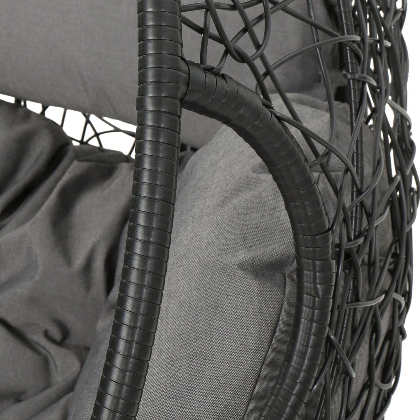Stylish Grey Hanging Basket For Indoor And Outdoor Use – Versatile Planter For Flowers And Plants (Stand Not Included)