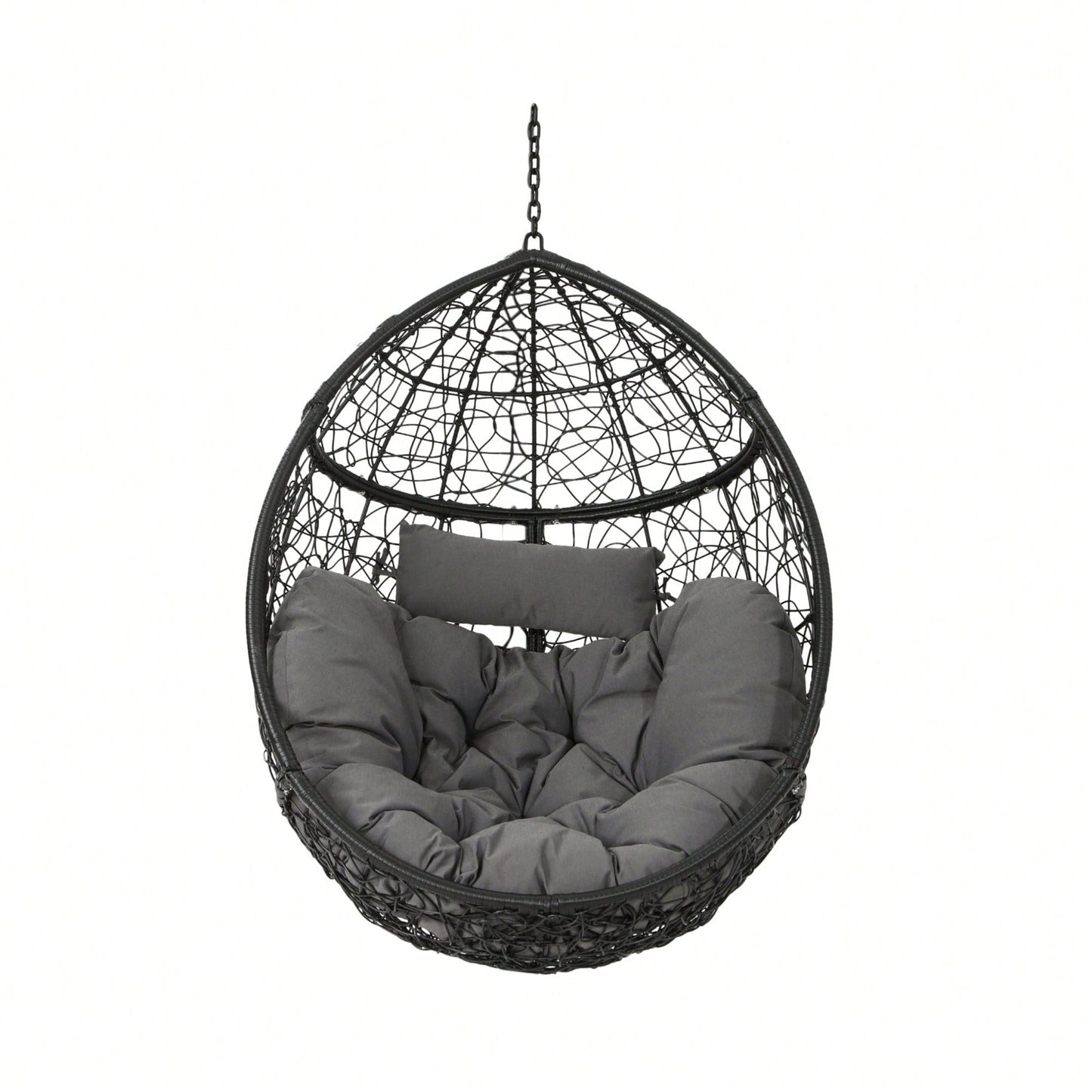 Stylish Grey Hanging Basket For Indoor And Outdoor Use – Versatile Planter For Flowers And Plants (Stand Not Included)