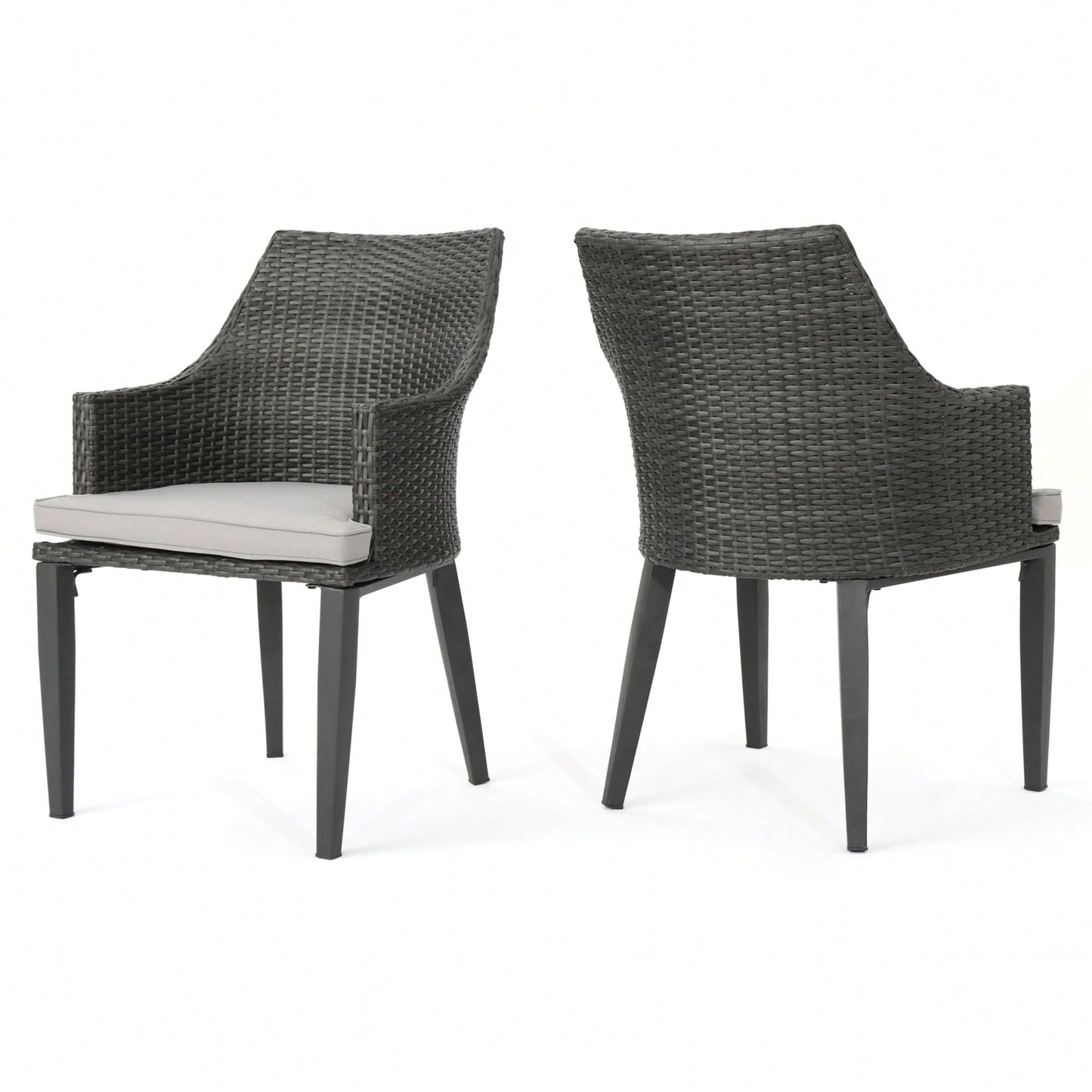 Set Of 2 Modern Grey Accent Chairs For Stylish Living Spaces