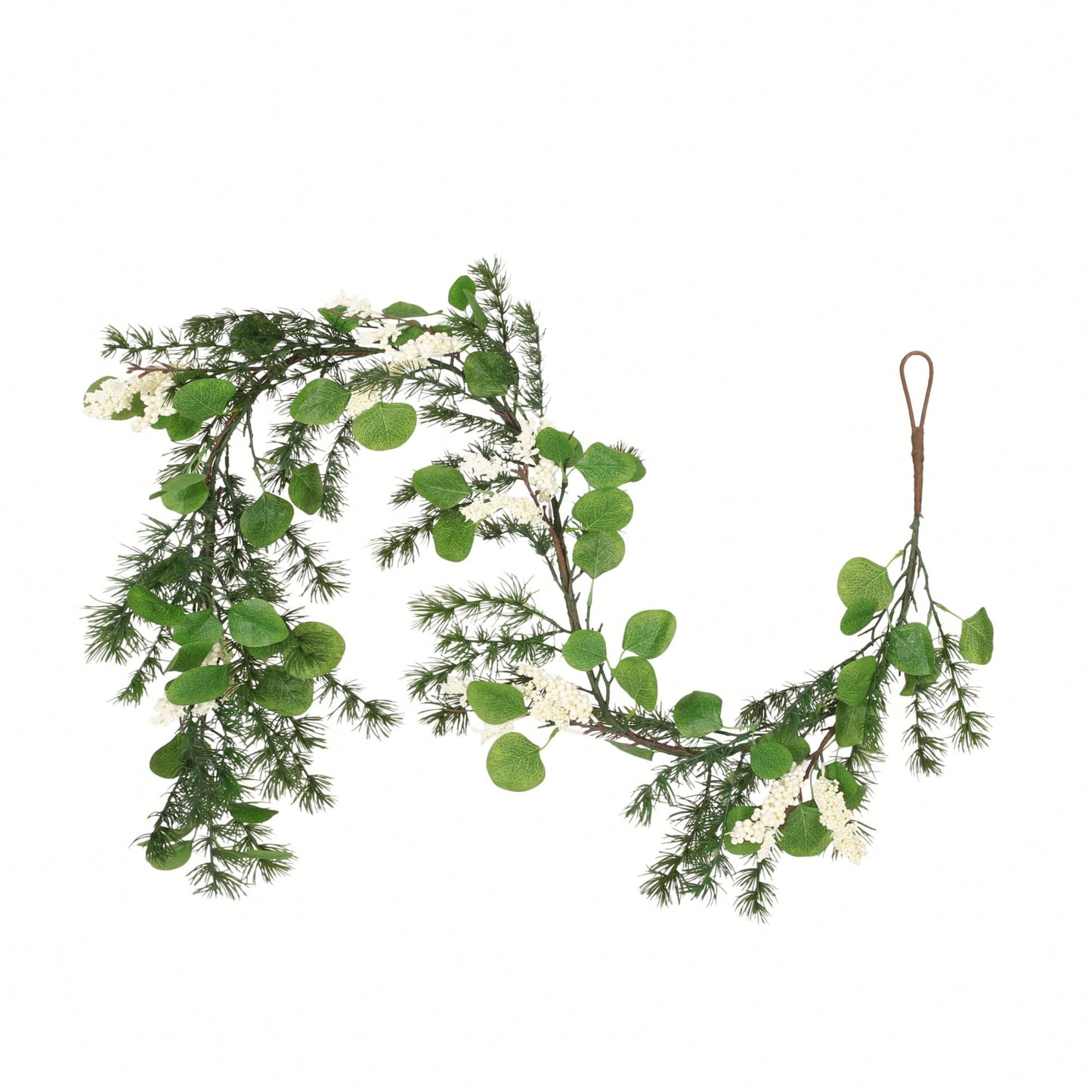 5-Foot Lush Leaves And Berry Garland For Festive Decor And Home Accents