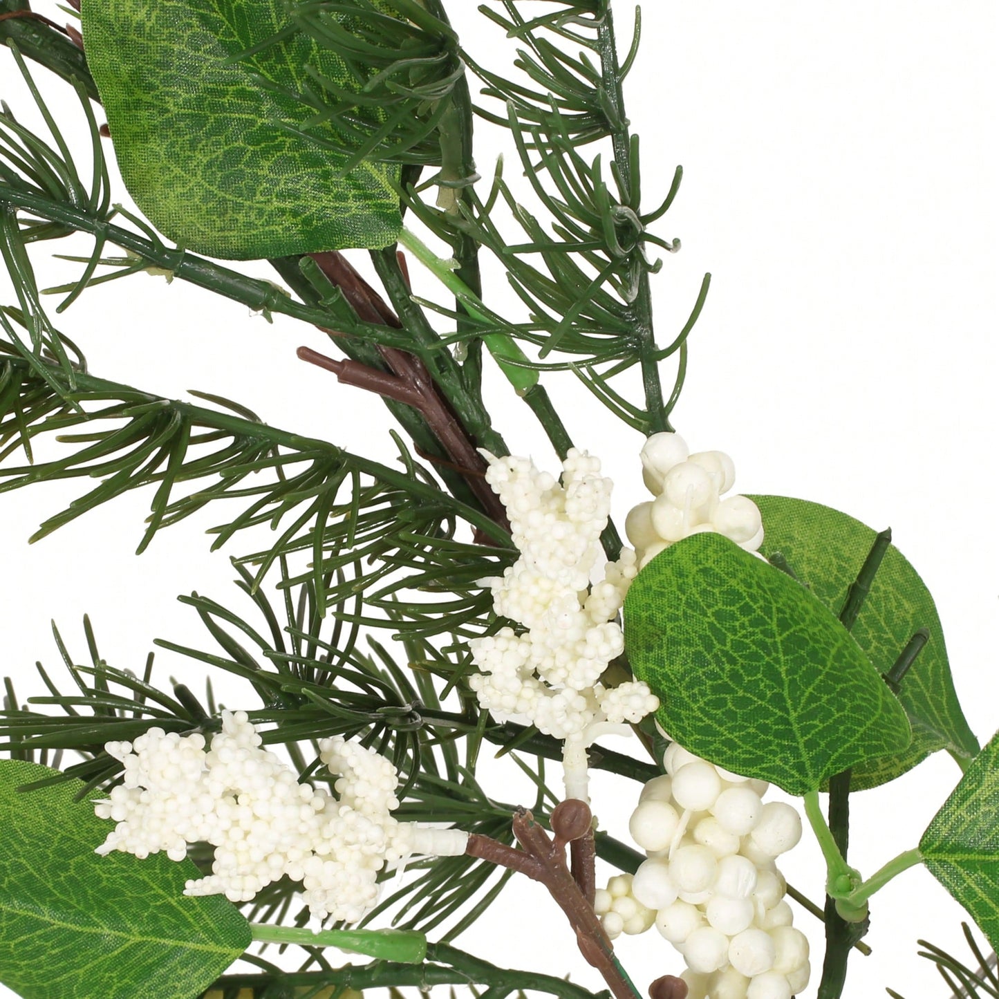5-Foot Lush Leaves And Berry Garland For Festive Decor And Home Accents