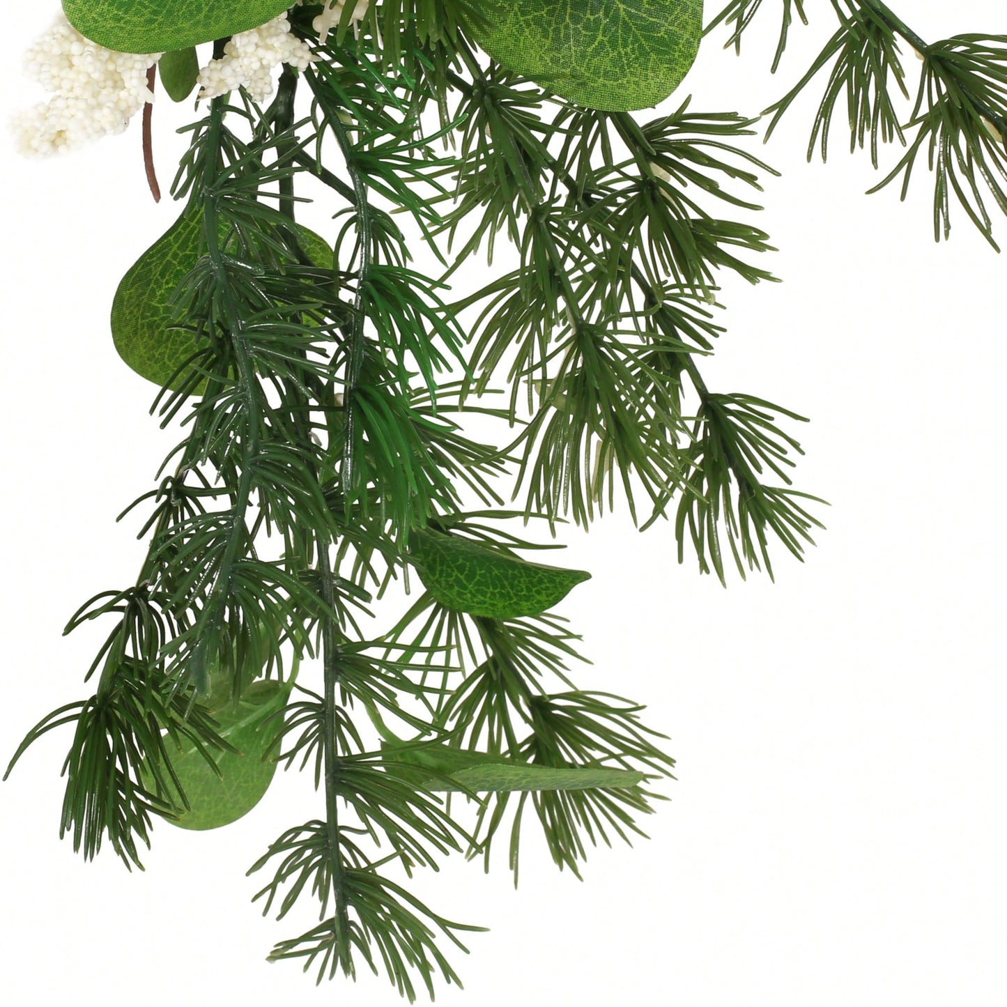 5-Foot Lush Leaves And Berry Garland For Festive Decor And Home Accents