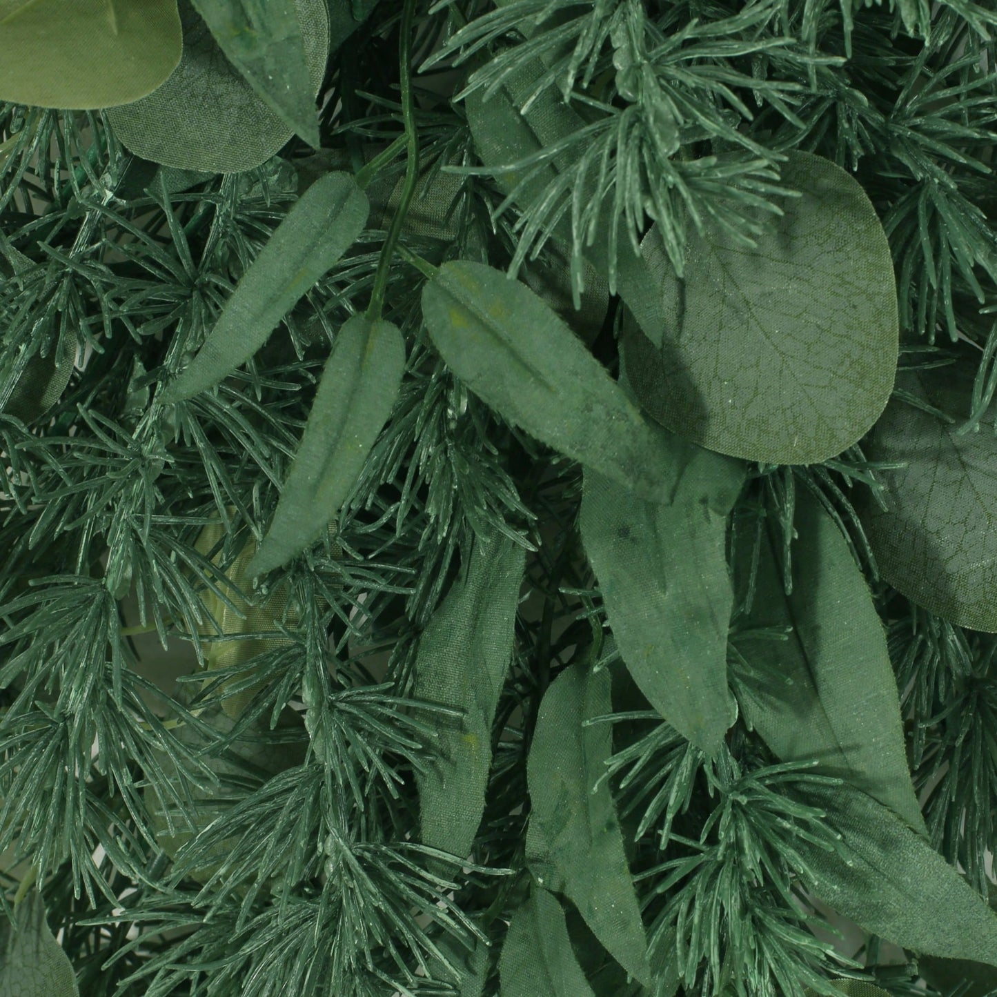 32.5" Decorative Leaves Teardrop Wreath For Home Entrance And Seasonal Decor