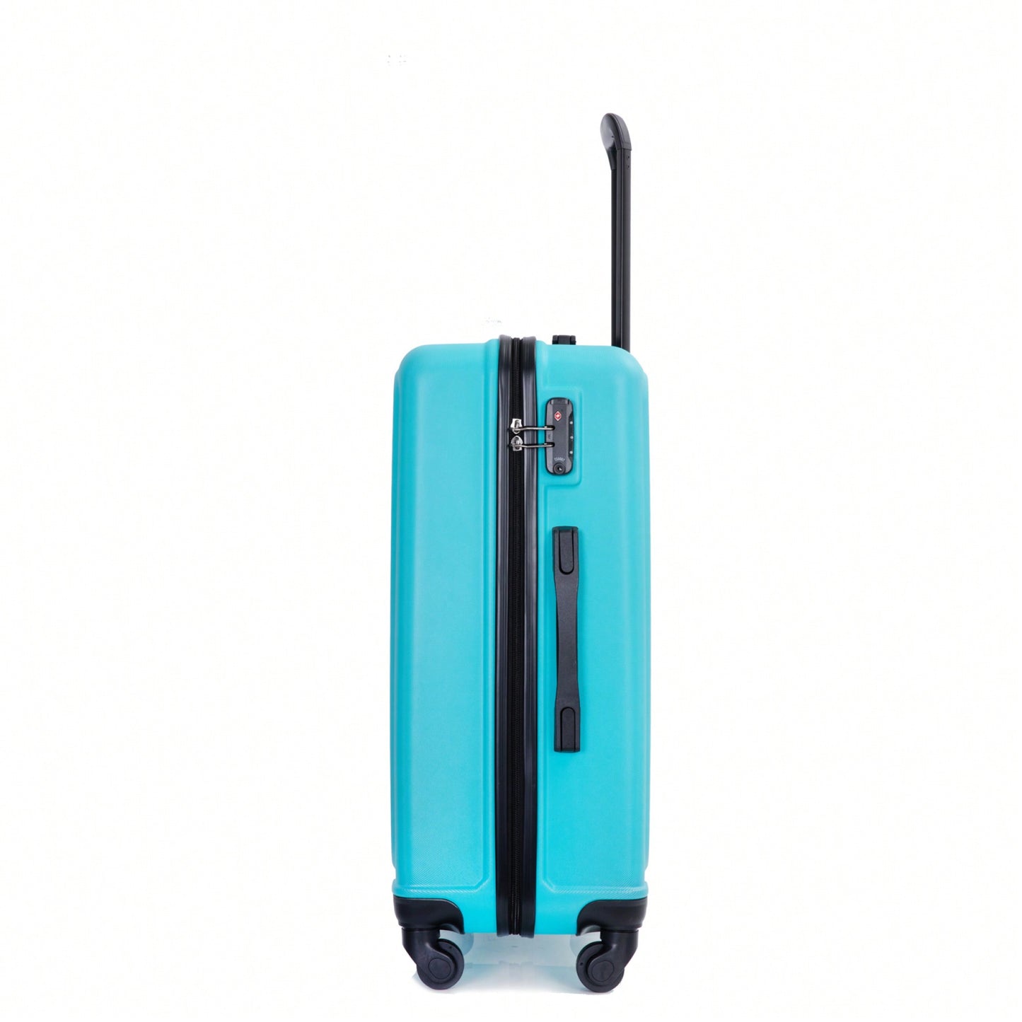 Stylish 3-Piece ABS Luggage Set With Spinner Wheels, TSA Lock, And Dual Hooks - Lightweight Travel Suitcases In Turquoise (20"/24"/28")