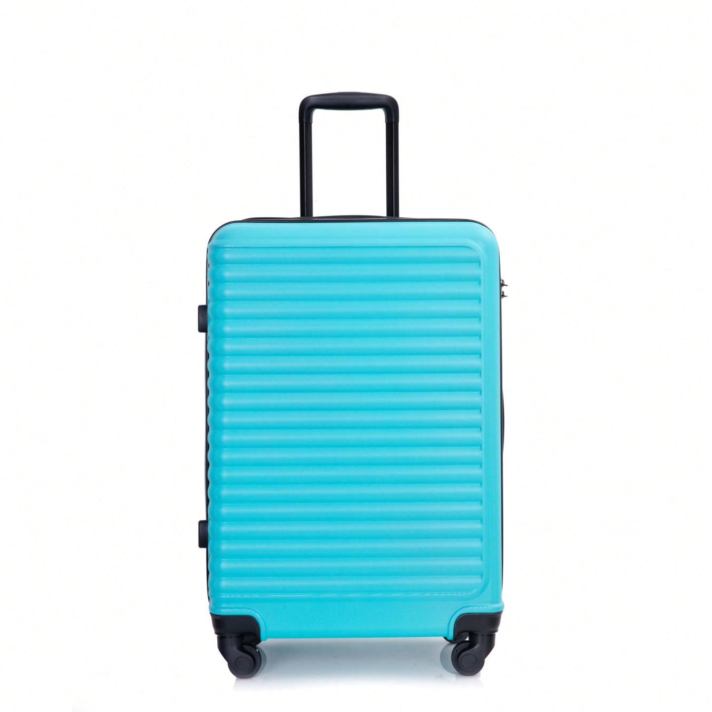 Stylish 3-Piece ABS Luggage Set With Spinner Wheels, TSA Lock, And Dual Hooks - Lightweight Travel Suitcases In Turquoise (20"/24"/28")