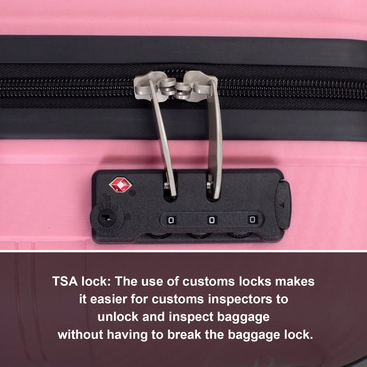 Lightweight Durable 3-Piece Hardshell Luggage Set With Spinner Wheels And TSA Lock - Stylish Purplish Blue Suitcases (20"/24"/28")