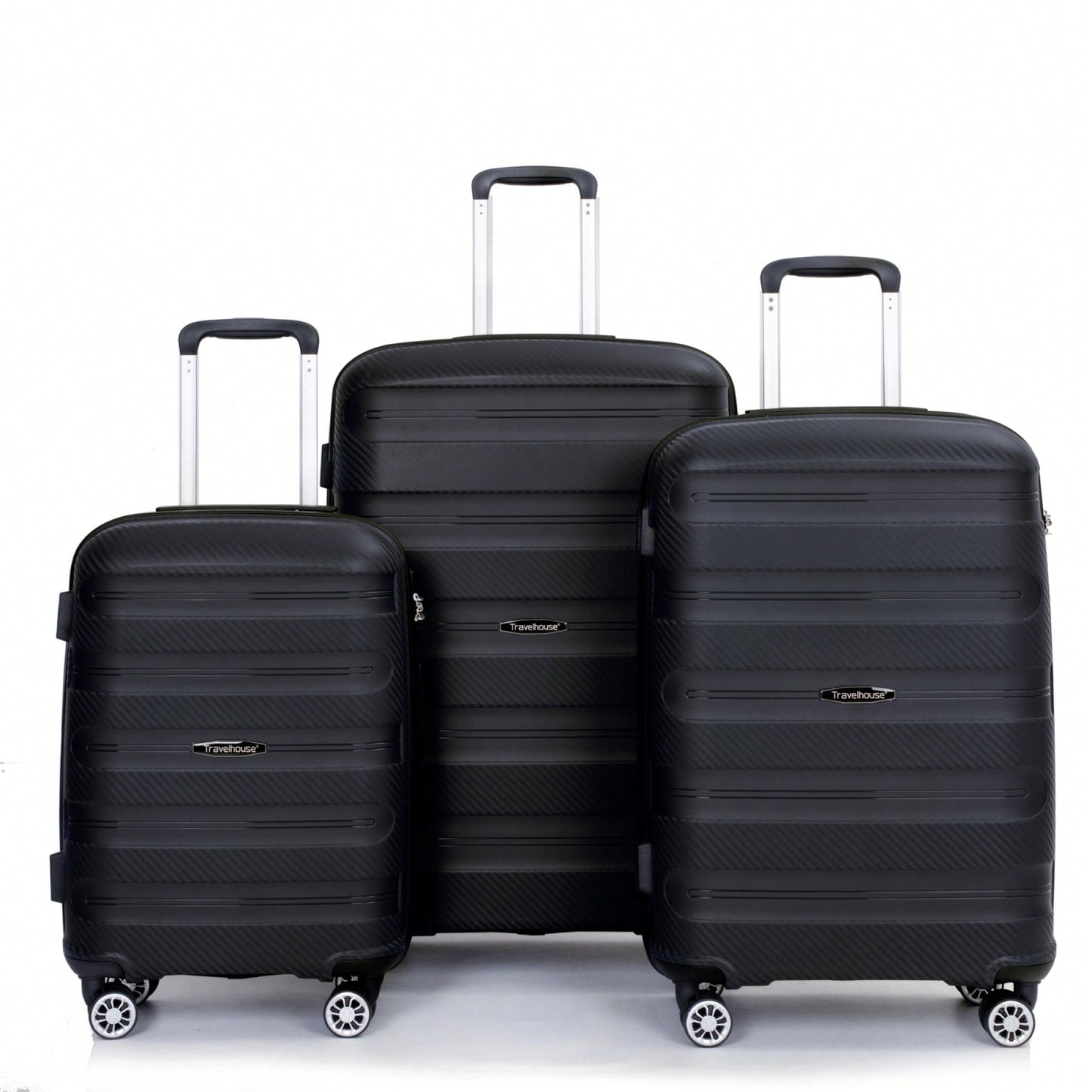 Lightweight Durable 3-Piece Hardshell Luggage Set With Spinner Wheels And TSA Lock - Stylish Purplish Blue Suitcases (20"/24"/28")