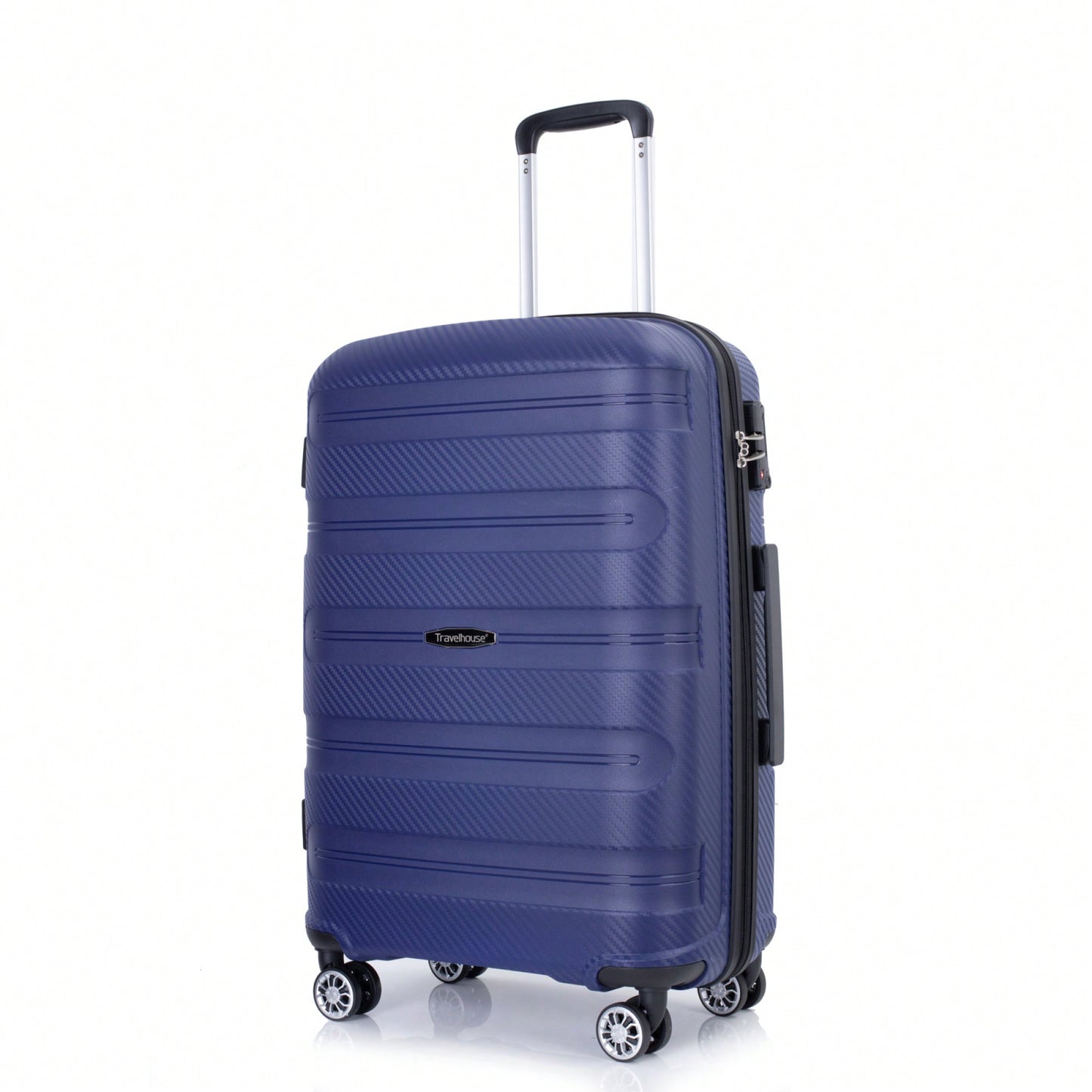 Lightweight Durable 3-Piece Hardshell Luggage Set With Spinner Wheels And TSA Lock - Stylish Purplish Blue Suitcases (20"/24"/28")