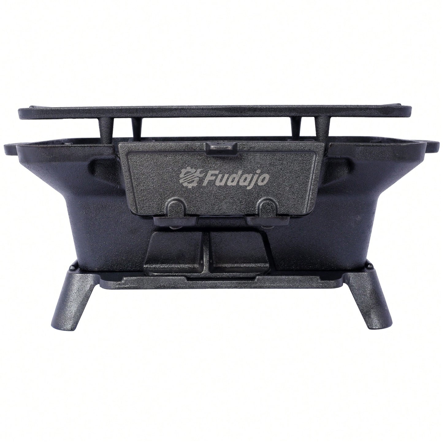 Portable Enameled Cast Iron Oval Grill for Outdoor BBQ Camping and Hibachi Style Cooking