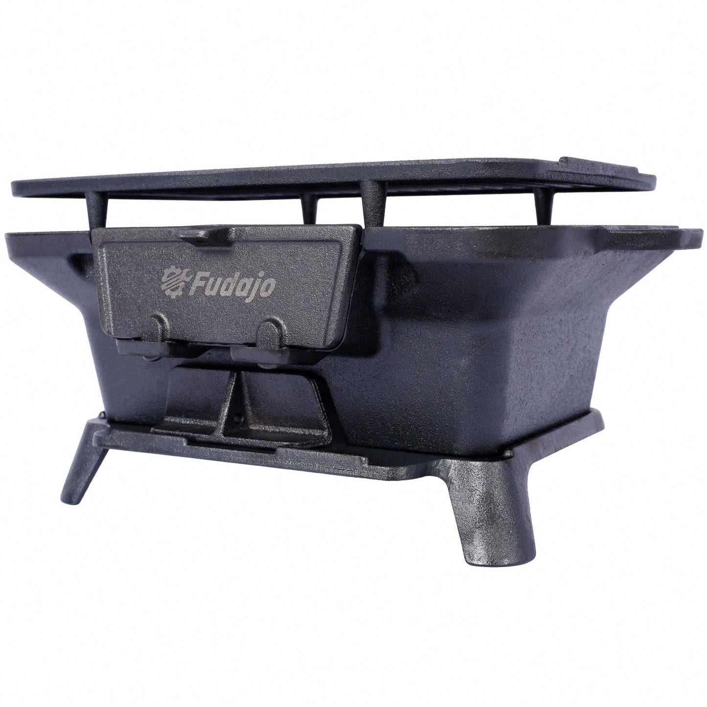 Portable Enameled Cast Iron Oval Grill for Outdoor BBQ Camping and Hibachi Style Cooking