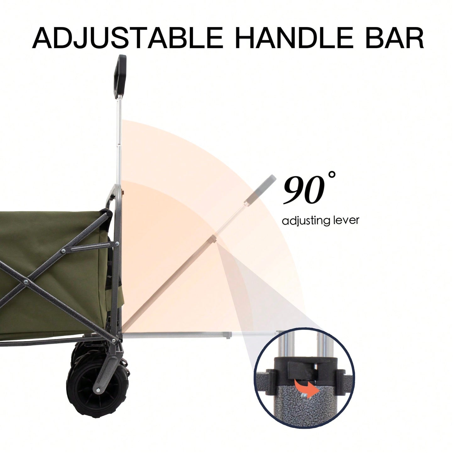 Versatile Folding Wagon For Kids - Portable Beach Trolley Cart For Outdoor Garden, Park, And Camping With Large Wheels